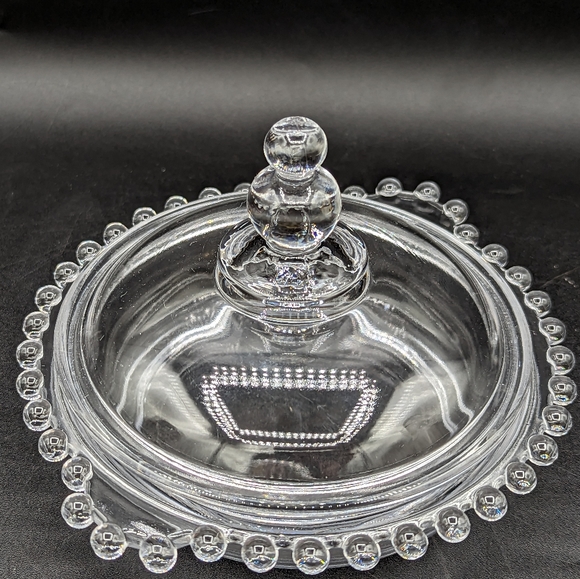Imperial Glass Candlewick Covered Butter Dish - Picture 3 of 6